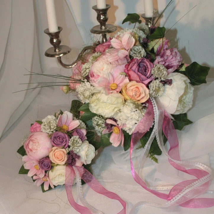 1002 Brautstrauß Pfingstrosen Sommer rosa