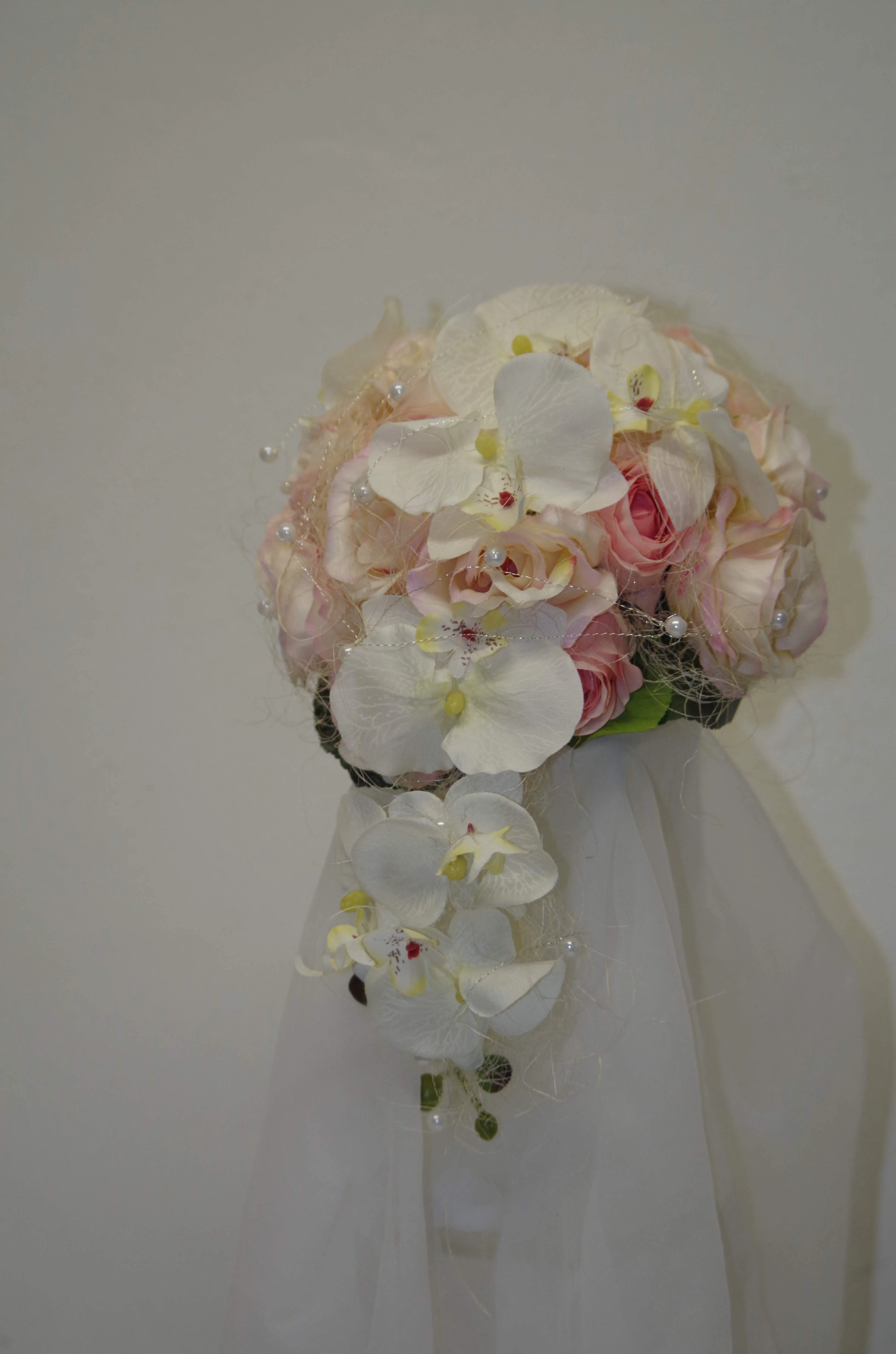 1082 Vintage Strauss rosa mit Perlen - Image 2
