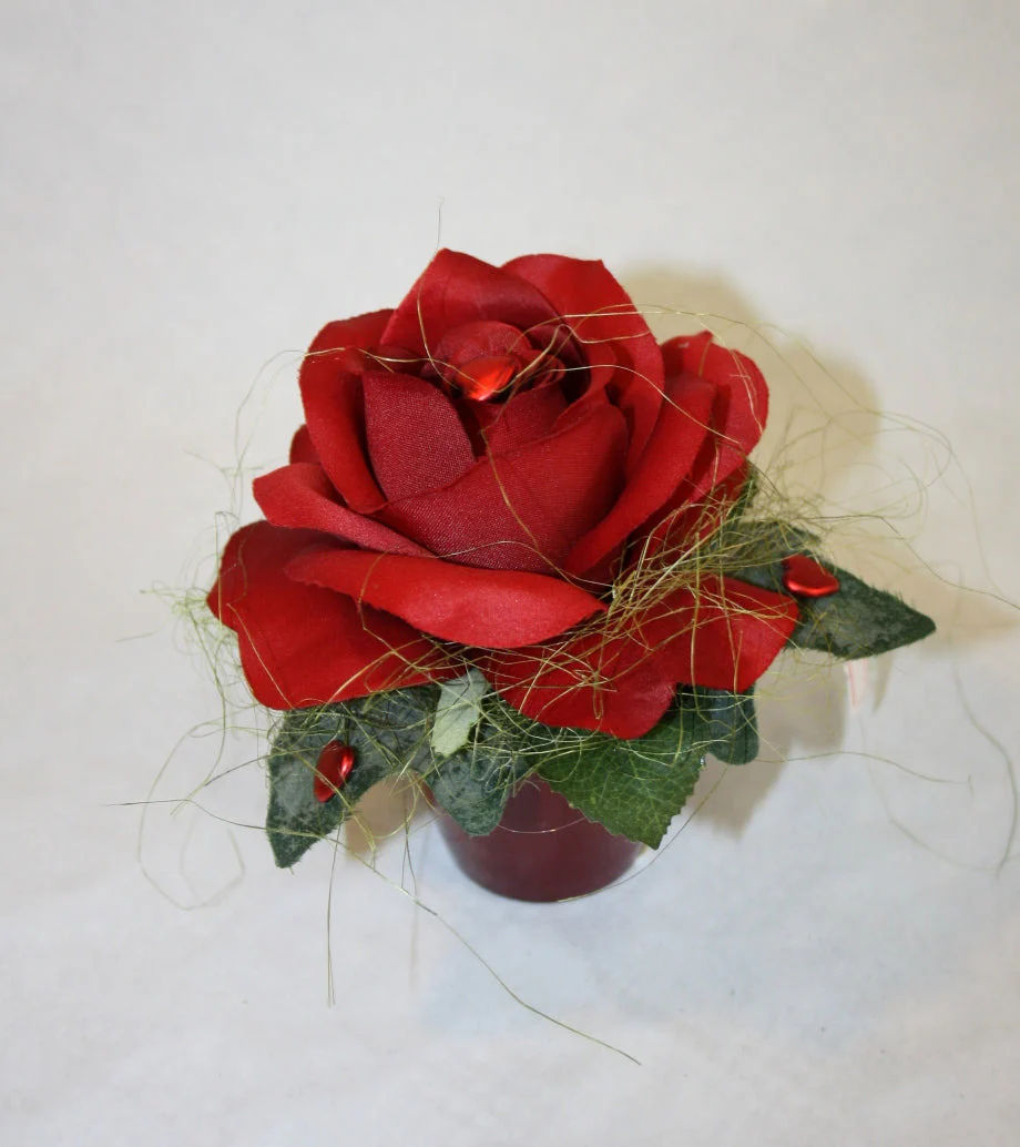 3059 kleiner roter Topf mit roter Rose Muttertag - Image 2