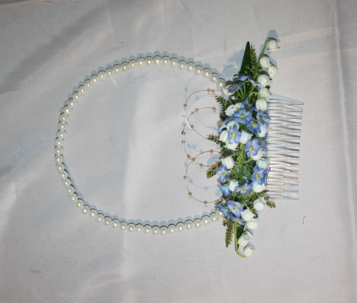 4009 Haarschmuck Maiglöckchen mit Perlen - Image 3