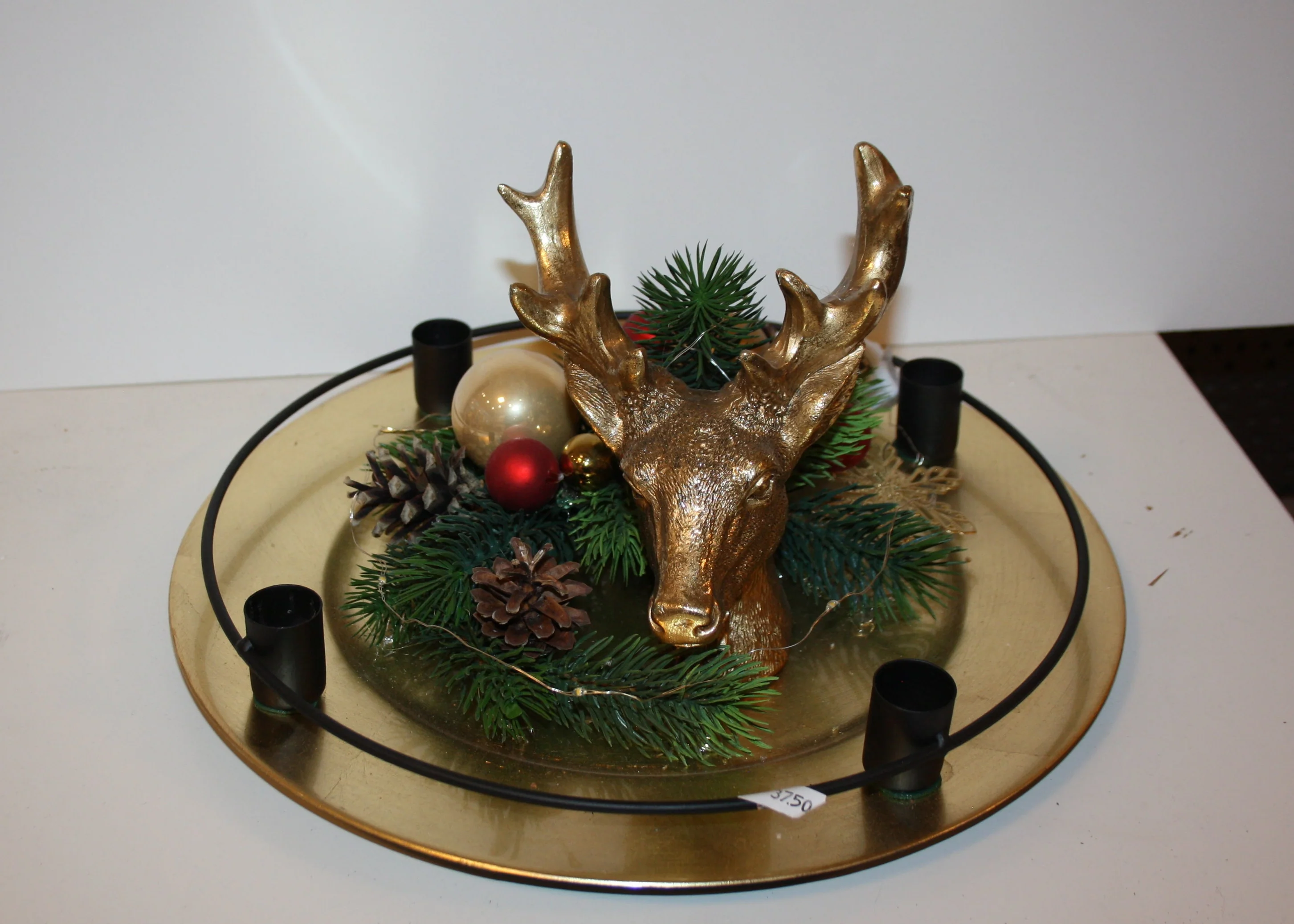 8060 Teller Advent goldener Hirsch Sonderpreis - Image 2