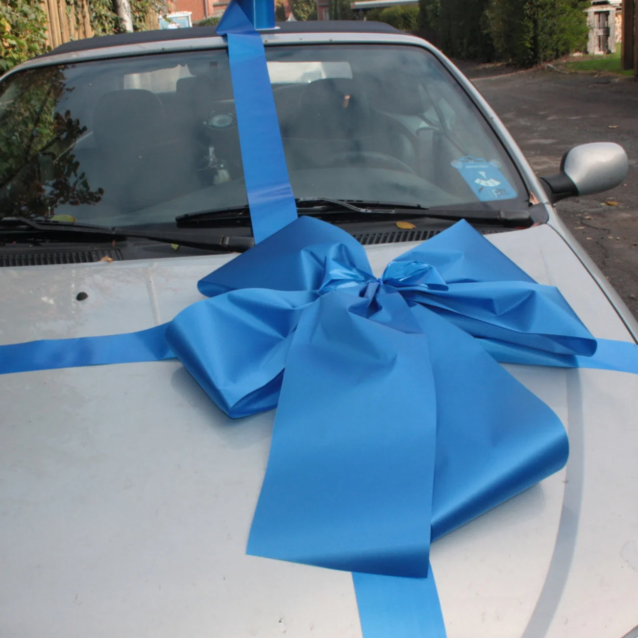 9004 Geschenkschleife Auto blau