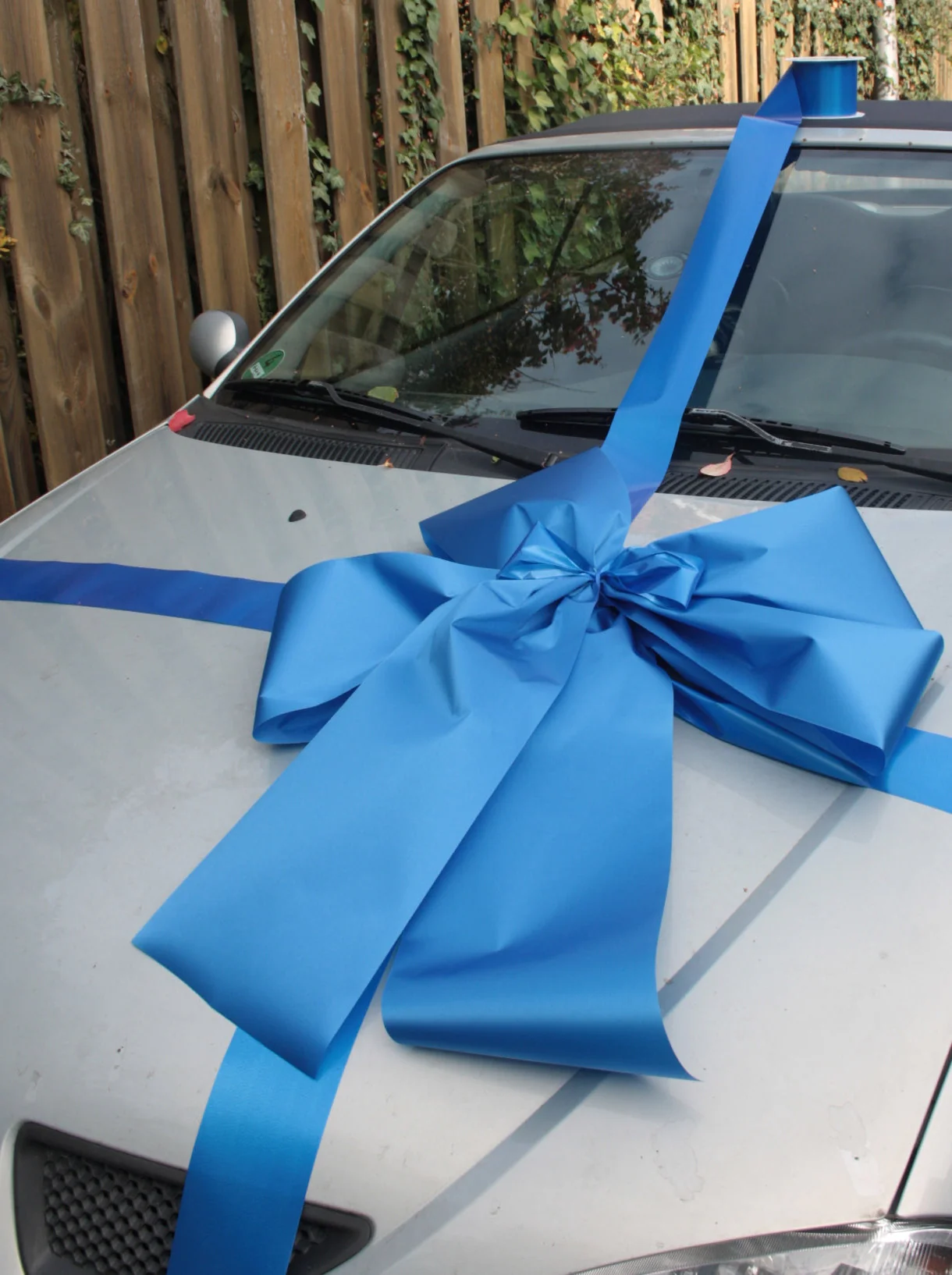9004 Geschenkschleife Auto blau - Image 2