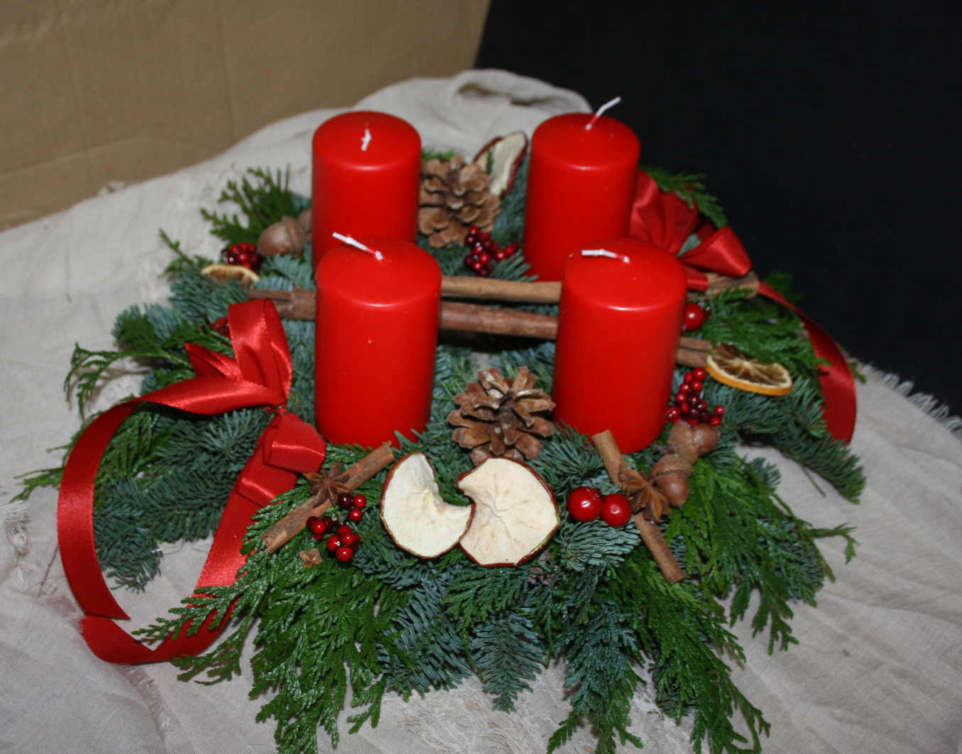 8001 Adventskranz klassik1 frische Tanne