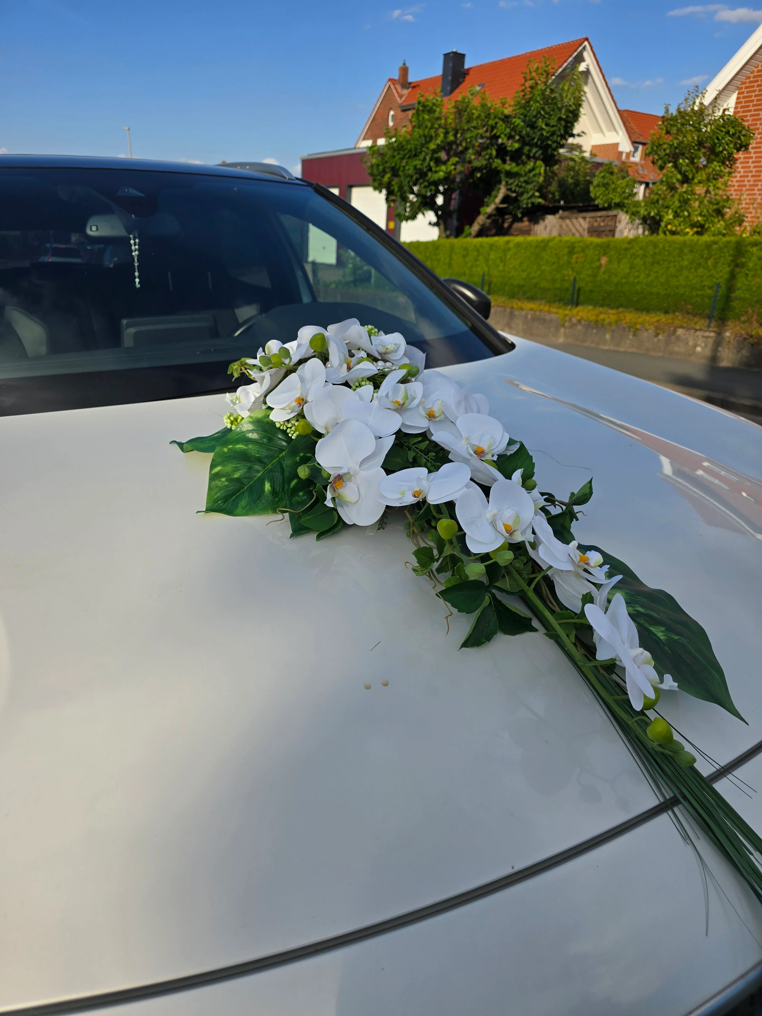 Autodeko Orchideen Perlenhochzeit - Image 3