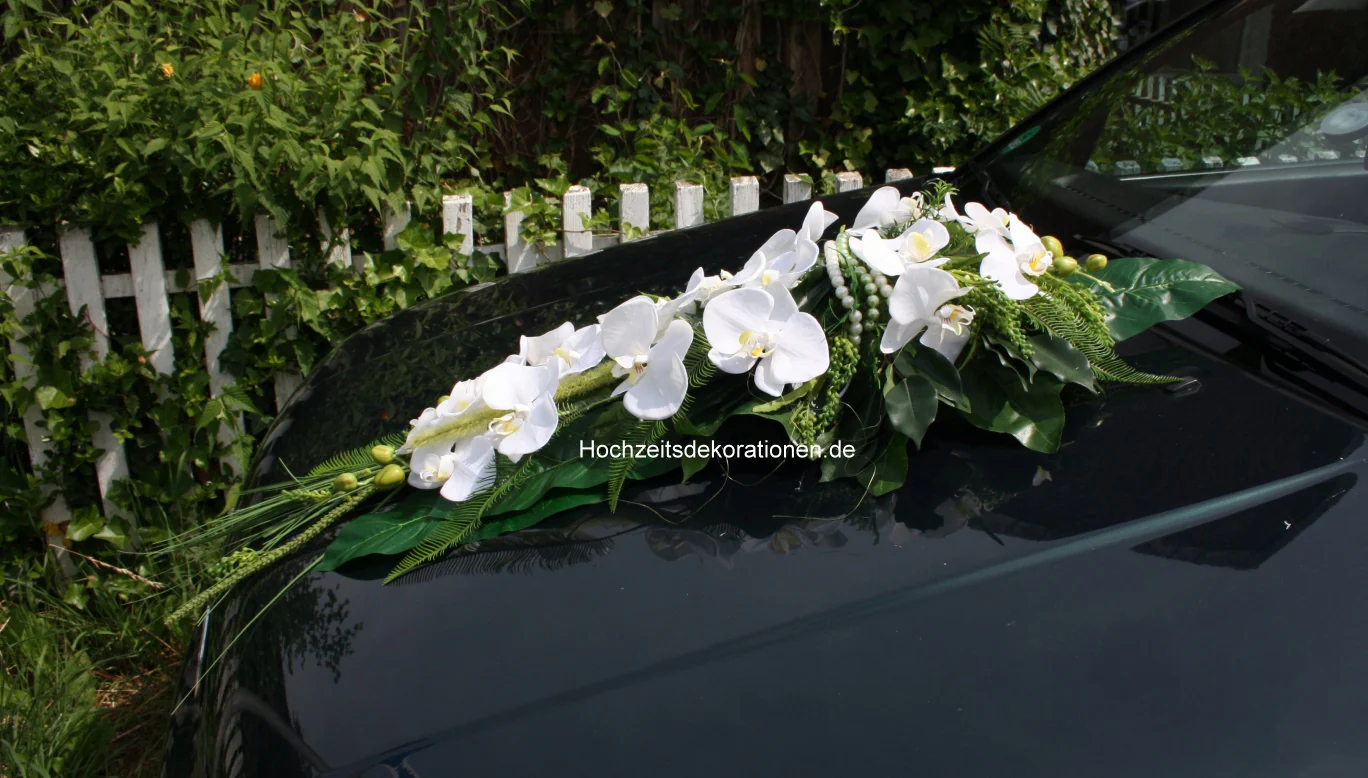 Autodeko Orchideen Perlenhochzeit - Image 5