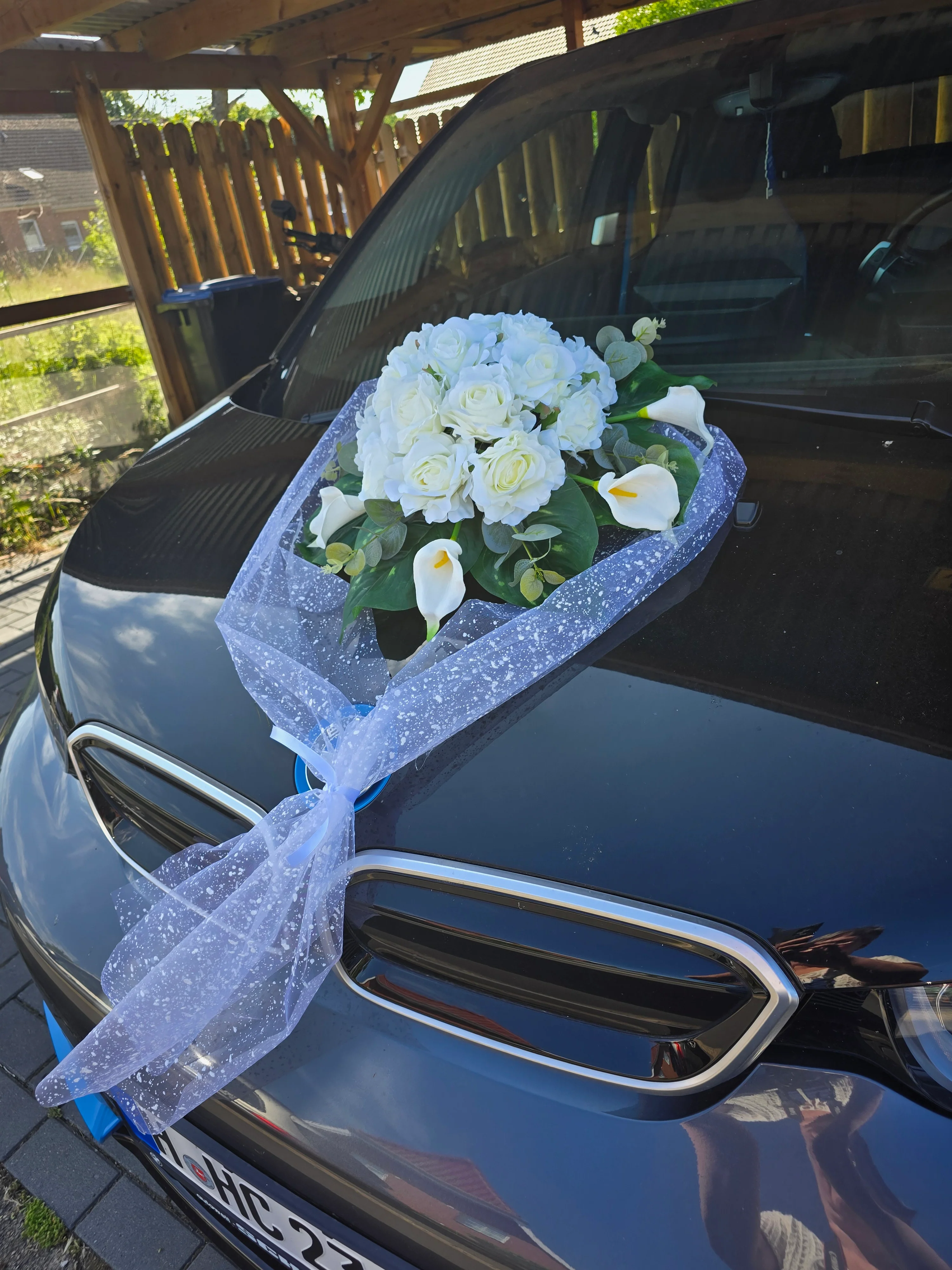 Autodeko Rosenkugel im Tüll - Image 4