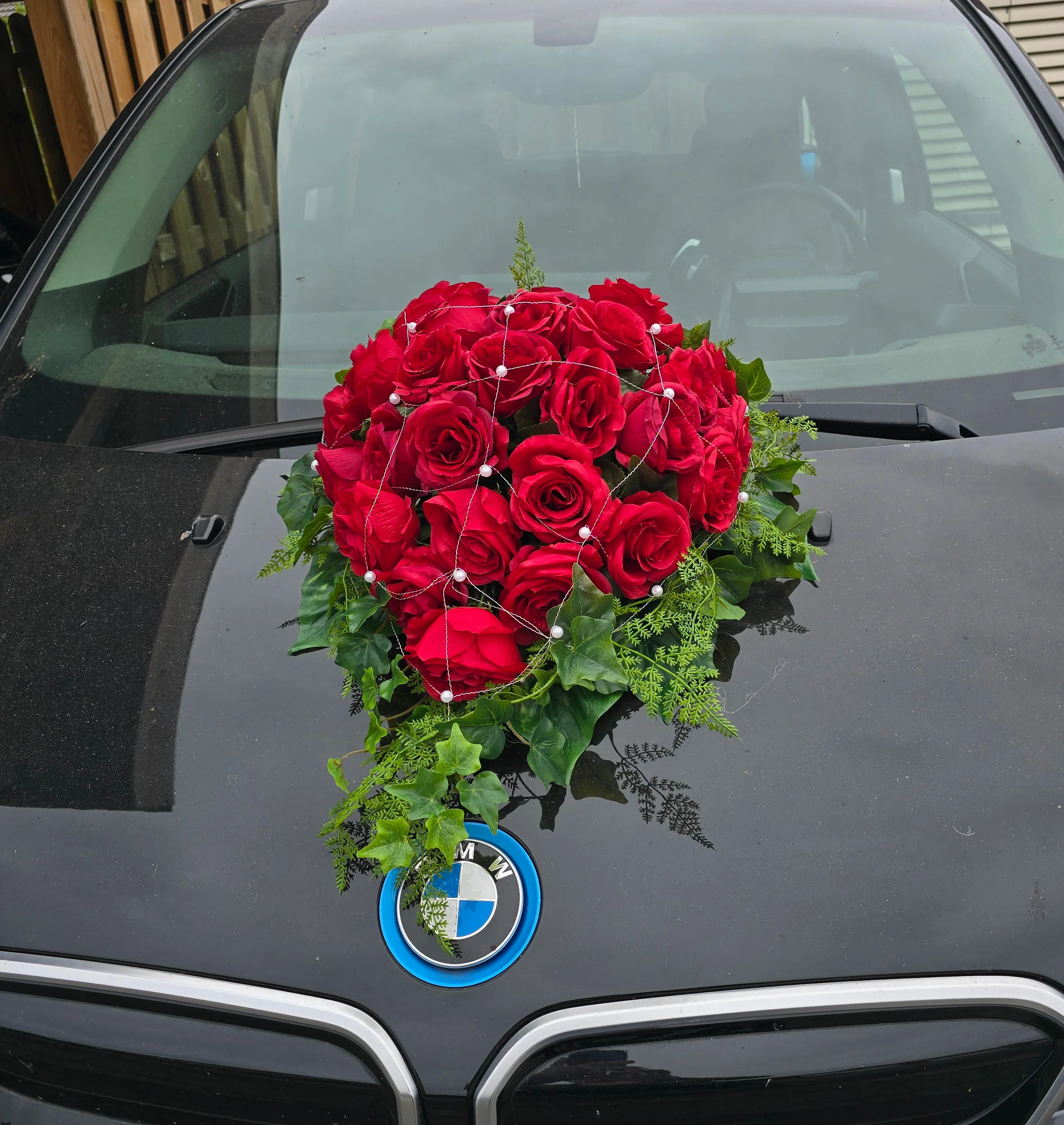 Autoherz für das Brautauto: Thema Birkenhochzeit