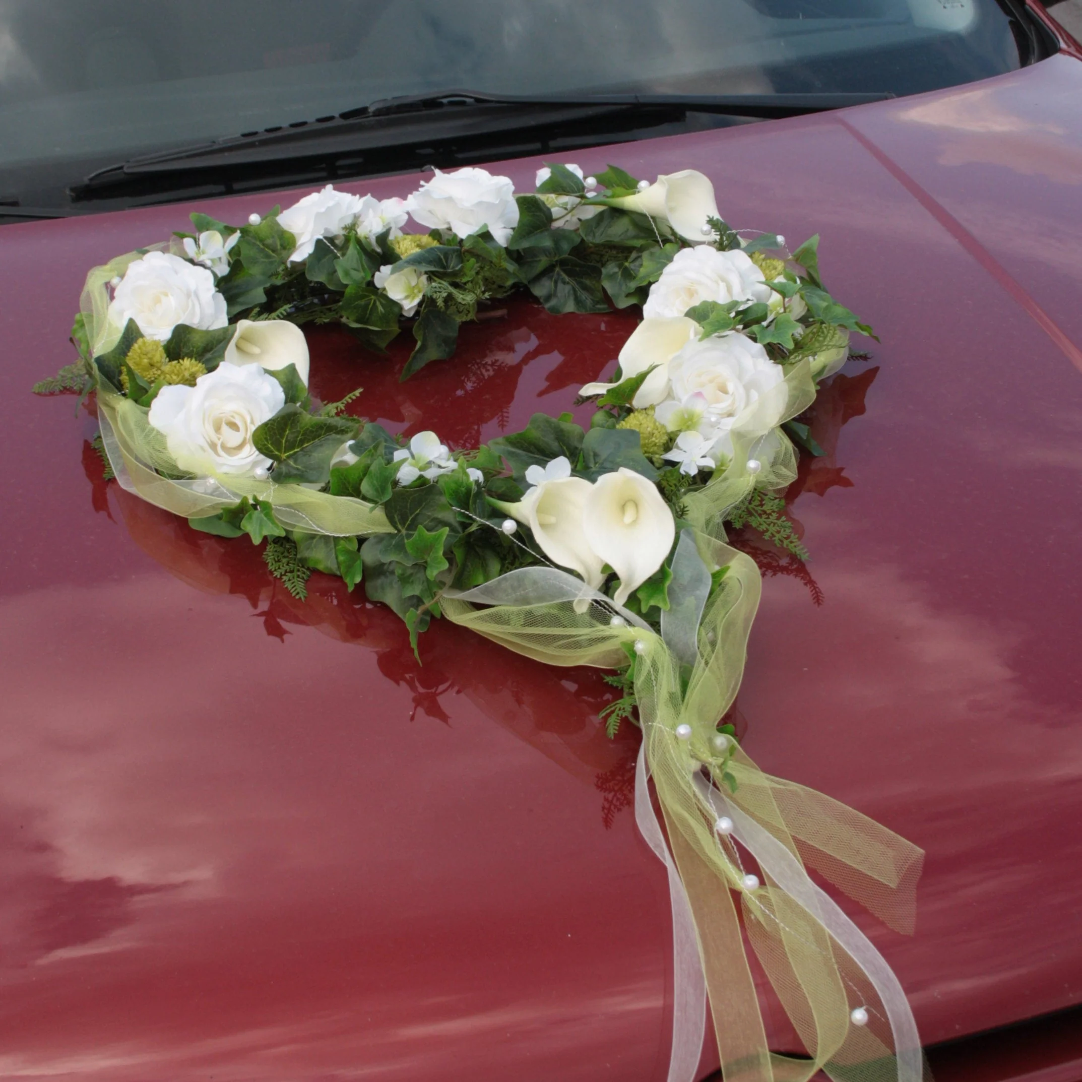 Hochzeitsdekoration: Autoherz, offen, Callas, modern verschlungen - Image 2