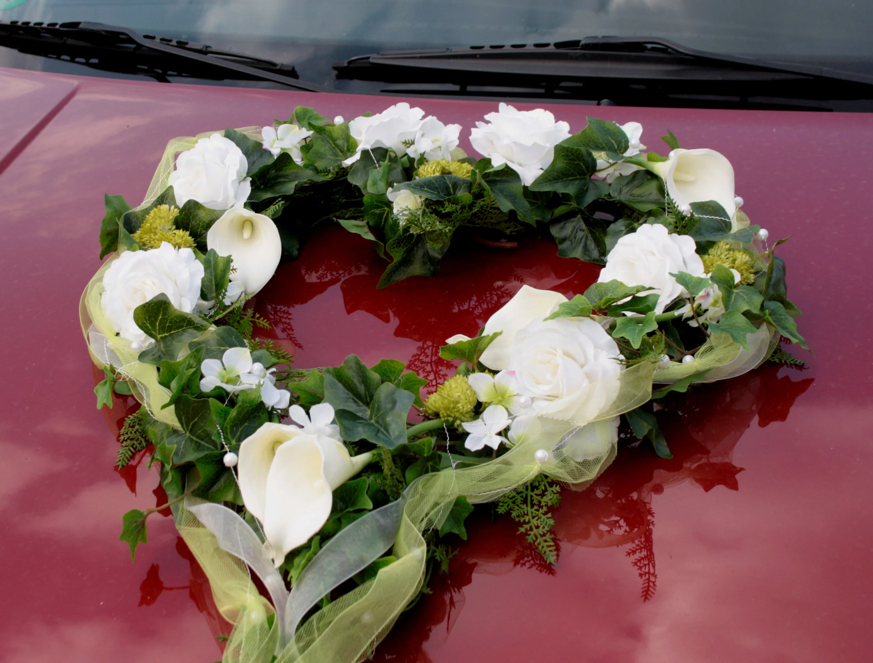 Hochzeitsdekoration: Autoherz, offen, Callas, modern verschlungen - Image 3