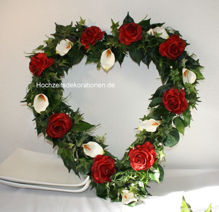 Autoherz: offene Version mit Rosen und Callas - Image 2