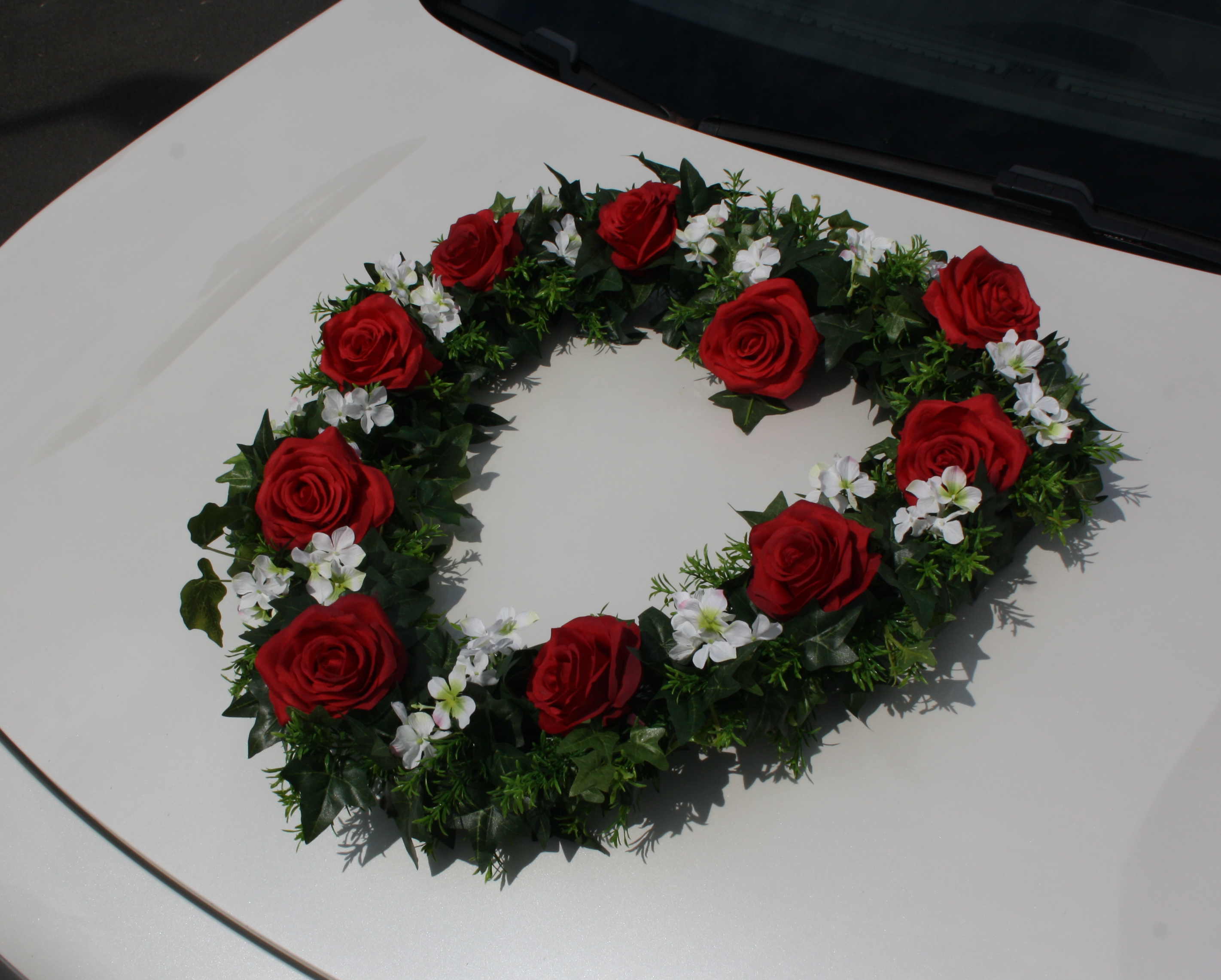 Autoherz offen, Rosen und Hortensien, Autoschmuck - Image 3