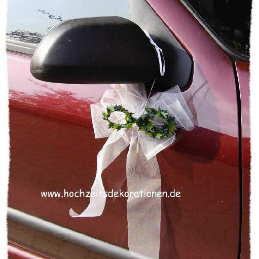 Autoschleife Tüll mit Ringen