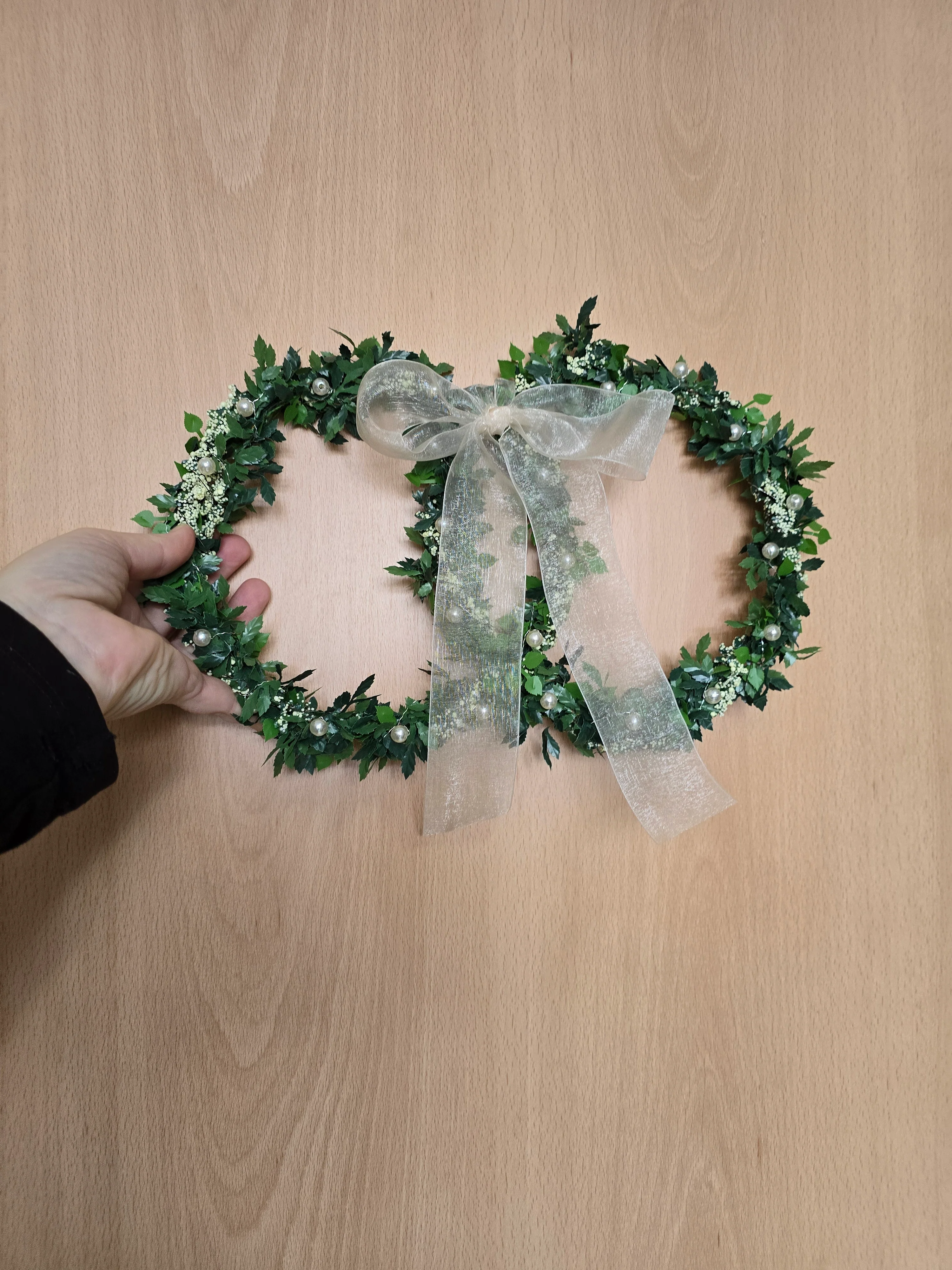 dekorierte Ringe 30 cm breit mit Perlen - Image 2