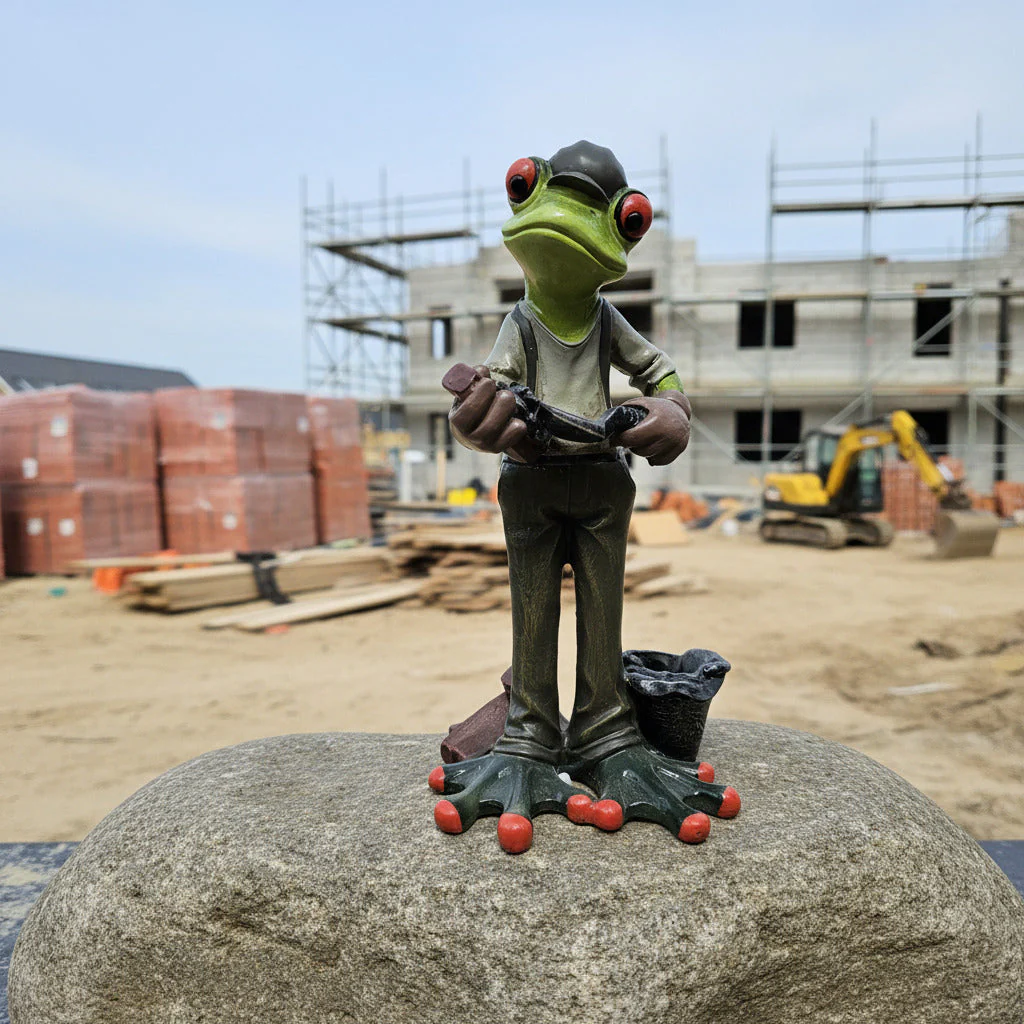 Handwerkerfrosch  Maurer 18cm