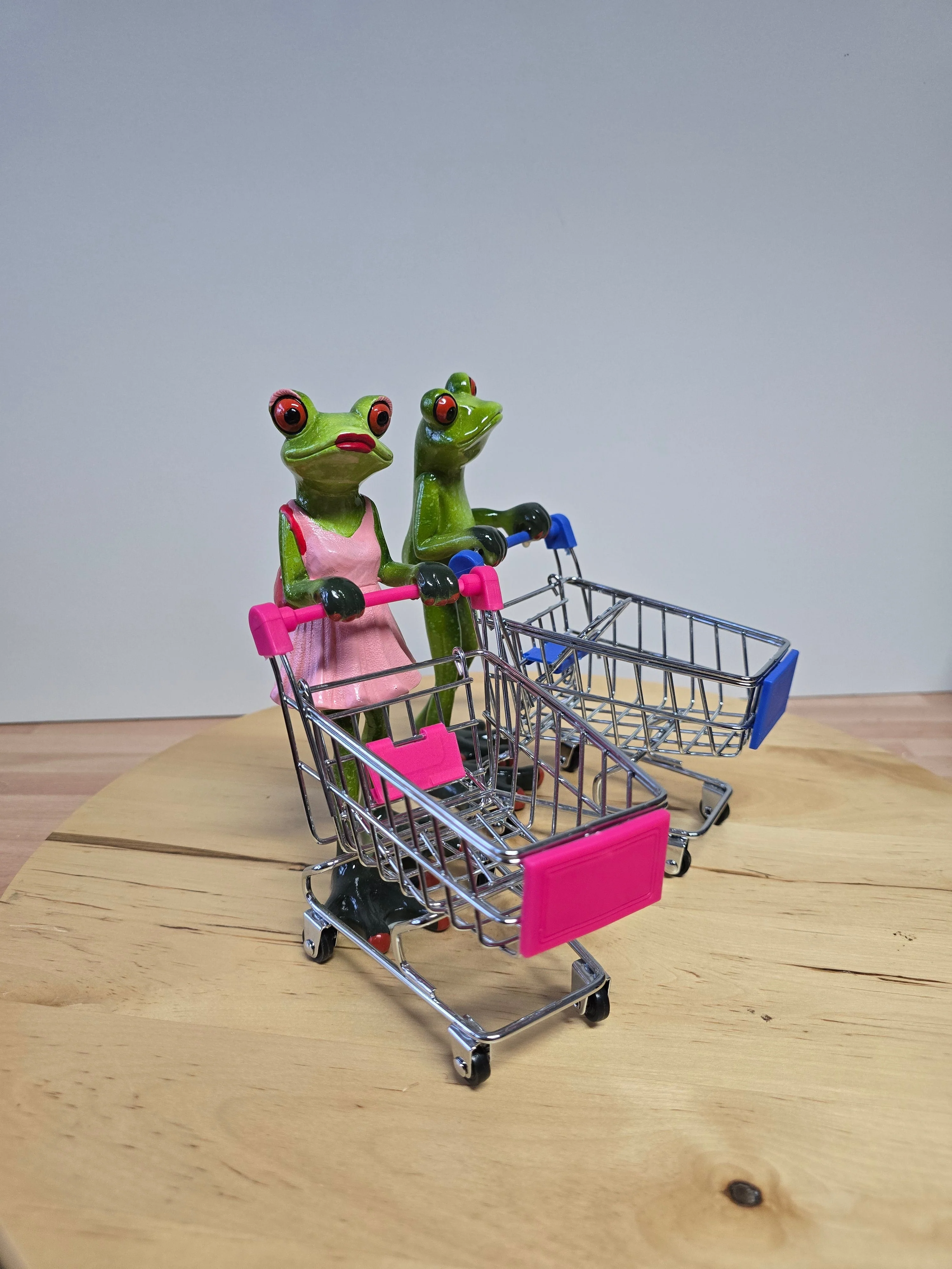 frecher Frosch mit Einkaufswagen Shoppingqueen - Image 2
