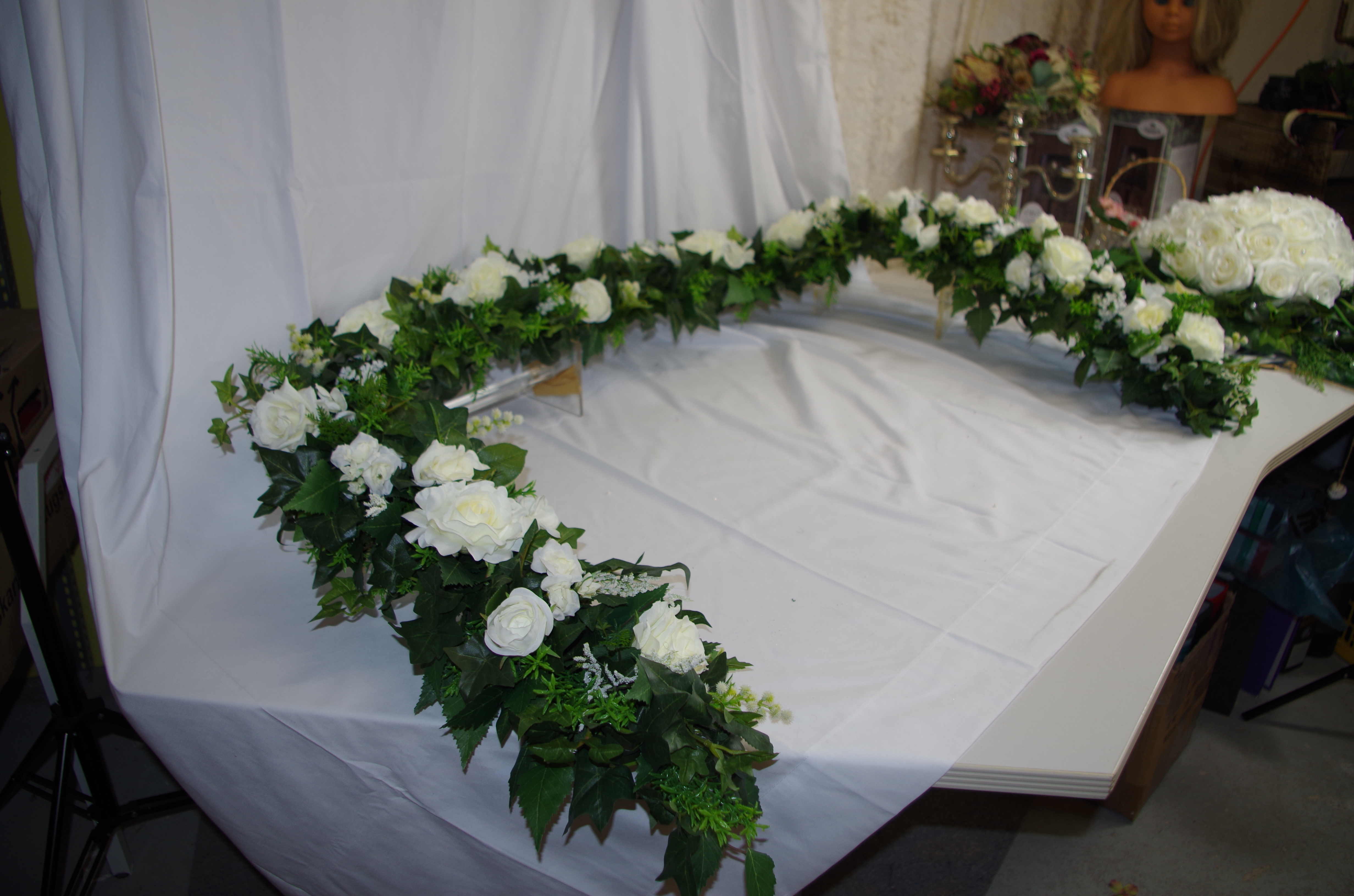 Girlande Blütenmeer "meterweise" zur Hochzeit oder festlichen Anlässen - Image 5