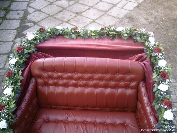 Girlande für ihre Hochzeits-Kutsche: Rosen zweifarbig - Image 2