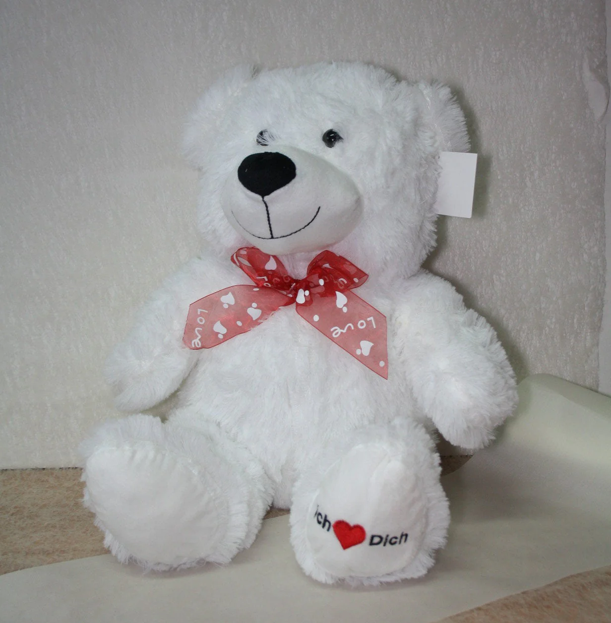 Kuschelbär-weiss ich liebe dich Geschenk - Image 3