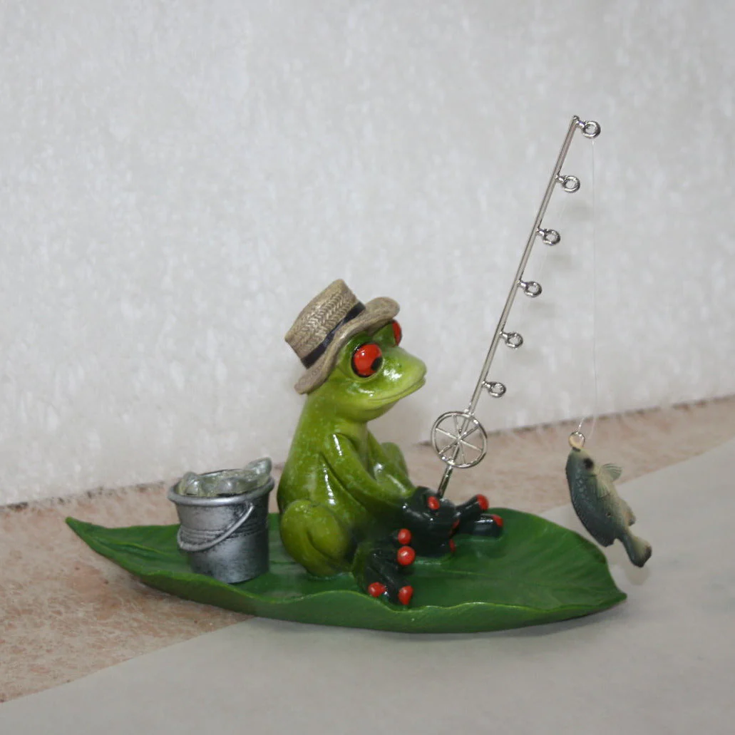 frecher Angler Frosch auf Blatt - Image 2
