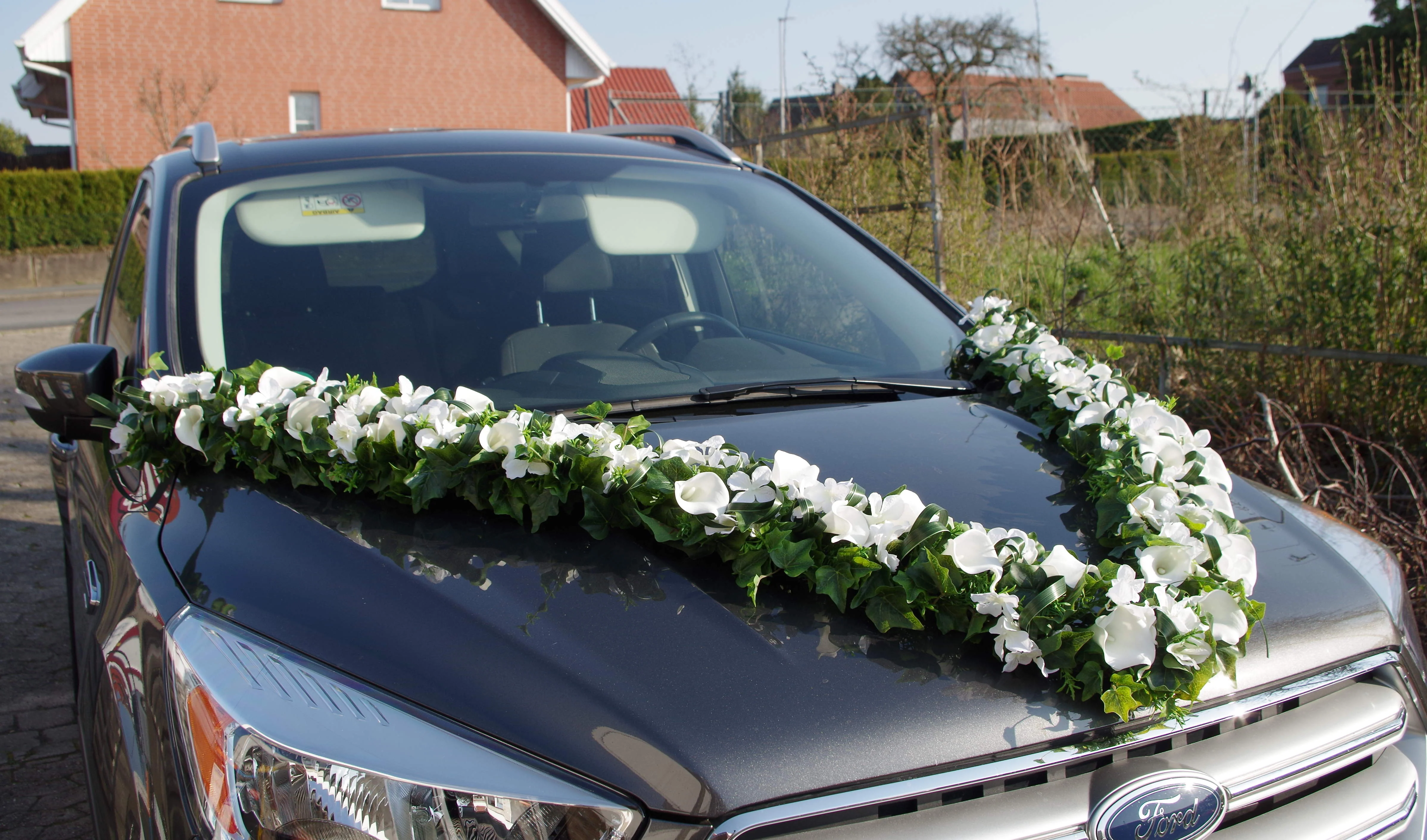Autoschmuck zur Hochzeit: V-Girlande Callas Pur (Gr. 3) - Image 3
